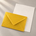 Metallic Gold Writing Set with one sheet of Original Crown Mill Pure Cotton writing paper.